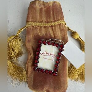 ❤️💛MARCEL SCHURMAN Mini Rhinestone Picture Frame & Bag NWT